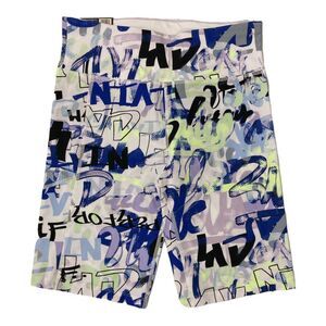 Calvin Klein Women's High Rise Fashion Print Bike Short - City Tag Orchid